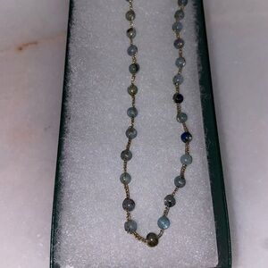 Elegant Beaded Necklace with Gold Accents